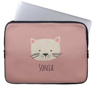Housse Pour Ordinateur Portable Cute face de chat Whimsical