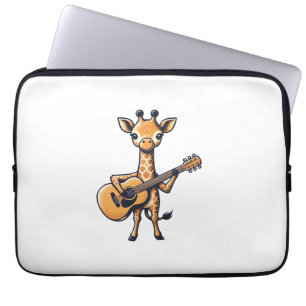 Housse Pour Ordinateur Portable Cute Giraffe Jouer Guitare Giraffes Musicien Musi