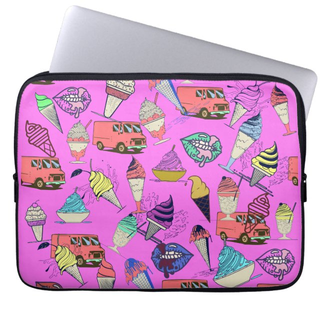 Housse Pour Ordinateur Portable Cute Girl Hot Rose (Devant)