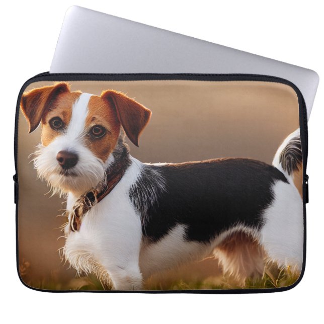 Housse Pour Ordinateur Portable Cute Jack Russel Terrier Chien Photo (Devant)