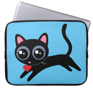 Housse Pour Ordinateur Portable Cute Kitty Coeur de chat Thief Cadeau pour filles