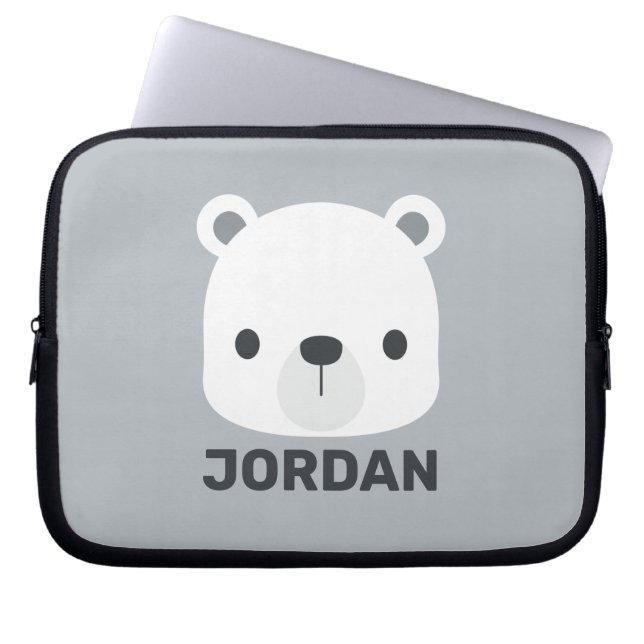Housse Pour Ordinateur Portable Cute Little Polar Bear (Devant)