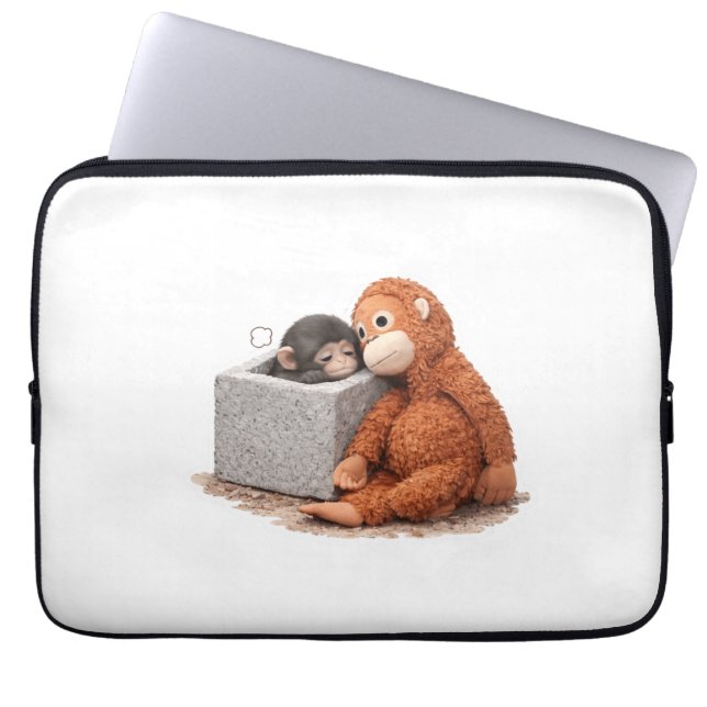 Housse Pour Ordinateur Portable Cute Monkey Plush Laptop Sleeve Cozy Aesthetic Ani (Devant)