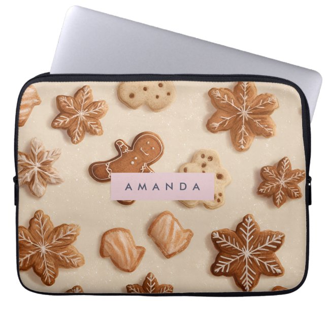 Housse Pour Ordinateur Portable Cute Pastel personnalisé Gingerbread Cookie (Devant)