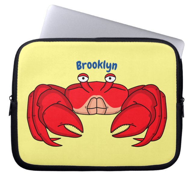 Housse Pour Ordinateur Portable Cute red crab cartoon (Devant)