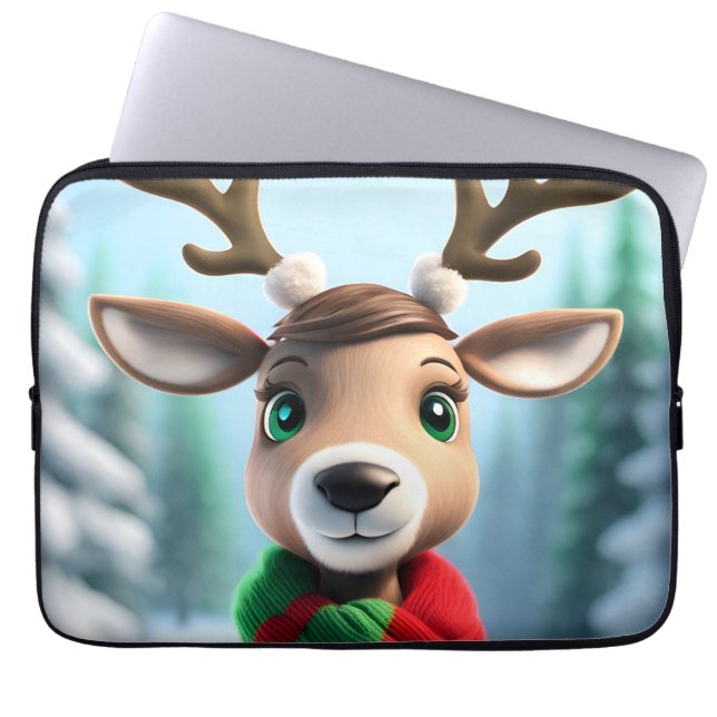Housse Pour Ordinateur Portable Cute Reindeer (Devant)