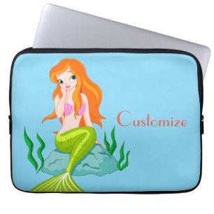 Housse Pour Ordinateur Portable Cute Sirène Redhead Thunder_Cove