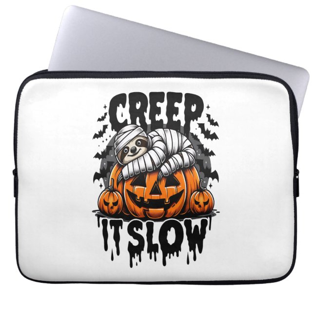 Housse Pour Ordinateur Portable Cute Sloth Happy Halloween (Devant)