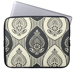 Housse Pour Ordinateur Portable Damas asiatiques traditionnelles, motif sans soudu