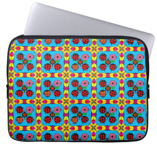 Housse Pour Ordinateur Portable Dames-colorées et fleurs