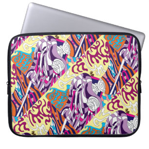 Housse Pour Ordinateur Portable "Dancing Sky Reaching Hill" Art Abstrait