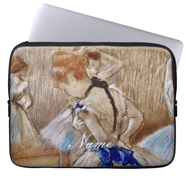 Housse Pour Ordinateur Portable Danseuse Degas Avec Ruban Bleu (Devant)