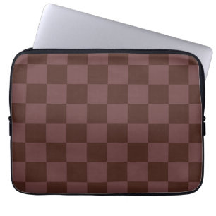 Housse Pour Ordinateur Portable Dark Brown Checkerboard