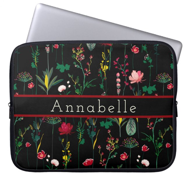 Housse Pour Ordinateur Portable De beaux Fleurs sauvages personnalisent (Devant)
