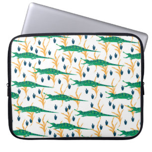 Housse Pour Ordinateur Portable De mignons crocodiles sans couture motif. Animaux