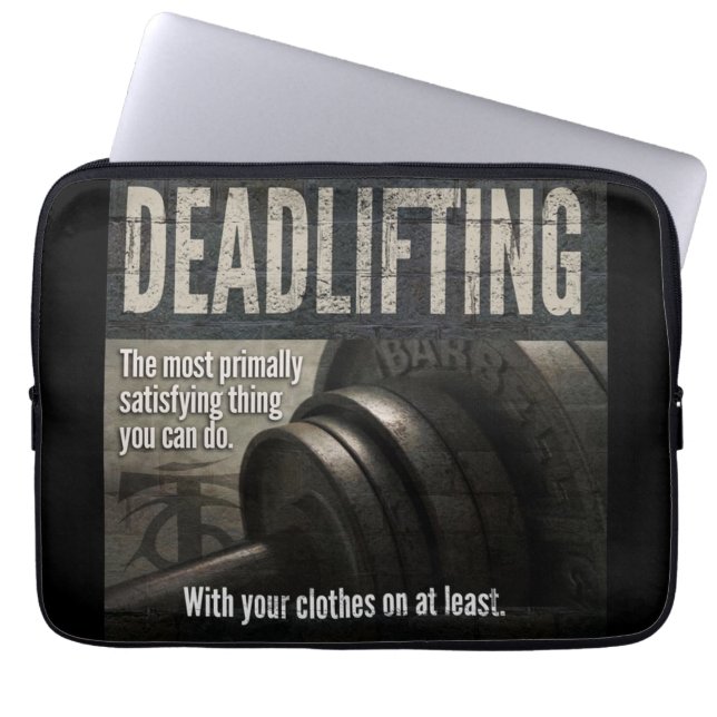 Housse Pour Ordinateur Portable Deadlift - Funny Gym - Novelty Workout (Devant)