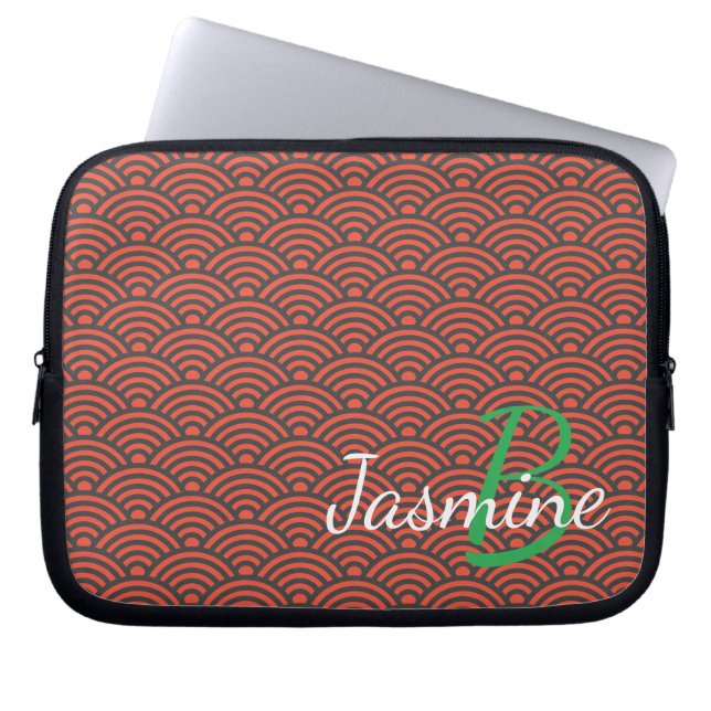 Housse Pour Ordinateur Portable Déco et monogramme japonais classique (Devant)