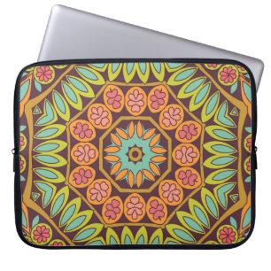 Housse Pour Ordinateur Portable Décor floral abstrait et lumineux.