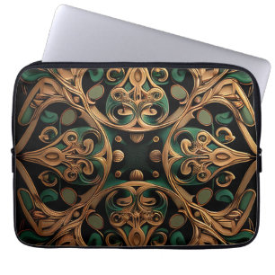 Housse Pour Ordinateur Portable Décoration Motif en bronze vert