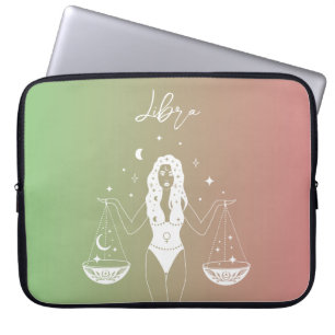 Housse Pour Ordinateur Portable Dégradé du signe étoile du zodiaque de Libra