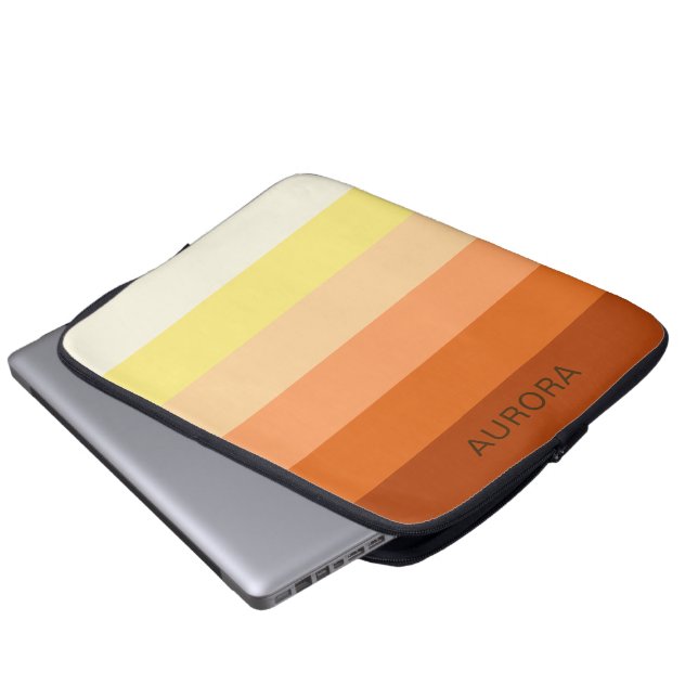 Housse Pour Ordinateur Portable Dégradé motivationnel personnalisé avec nom - (Devant bas)