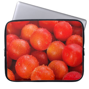 Housse Pour Ordinateur Portable délicieux cerisier rouge fond, bol, cerise,