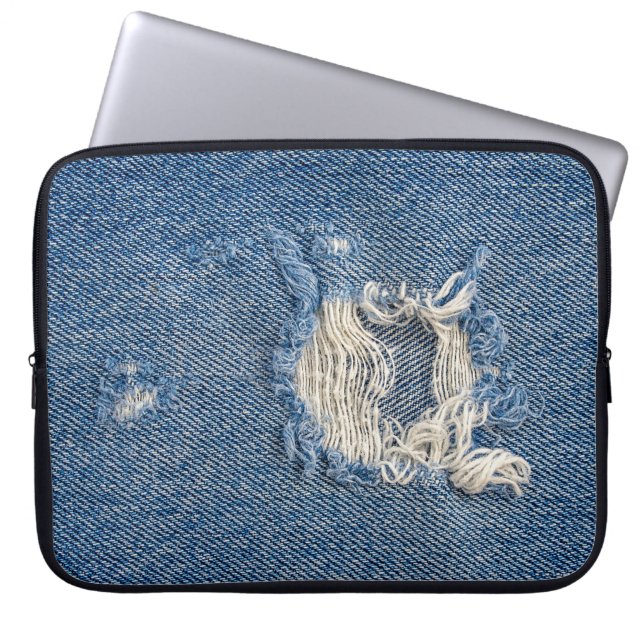 Housse Pour Ordinateur Portable Déni bleu effilé (Devant)