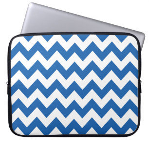 Housse Pour Ordinateur Portable Denim Blue Bold Chevron