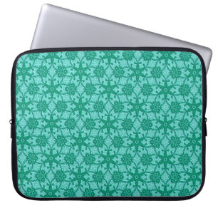 Housse Pour Ordinateur Portable Dentelle antique - turquoise et aqua