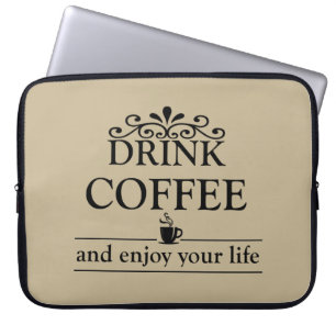Housse Pour Ordinateur Portable des phrases de café amusantes
