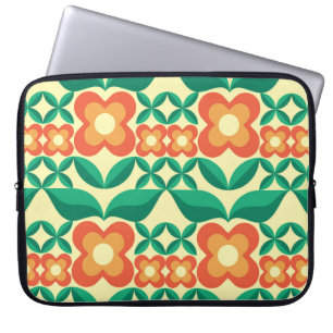 Housse Pour Ordinateur Portable Design Arrière - plan - fleurs et feuilles. Nature