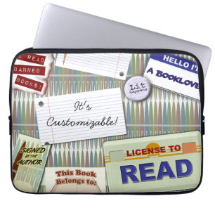 Housse Pour Ordinateur Portable Design de bookworm de montage cool