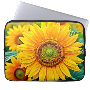 Housse Pour Ordinateur Portable Design de sérénité du terrain de tournesol doré