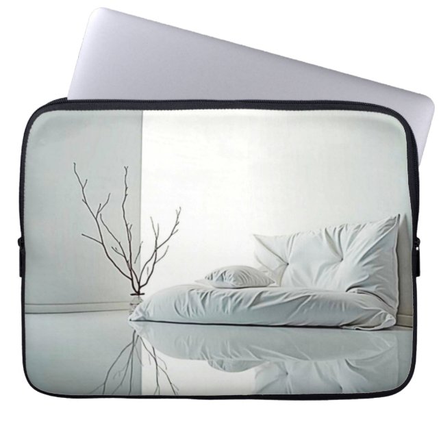 Housse Pour Ordinateur Portable Design d'intérieur zen minimaliste (Devant)