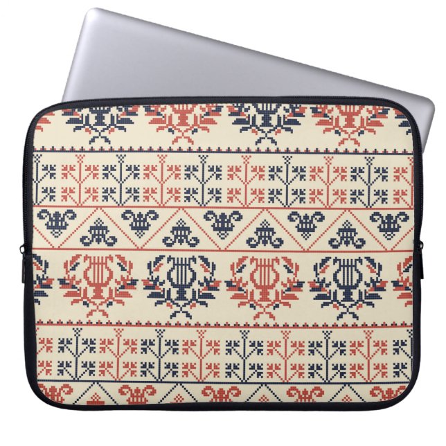 Housse Pour Ordinateur Portable Design motif sans couture avec Palestini tradition (Devant)