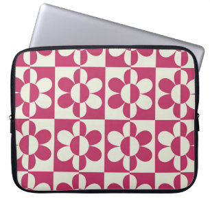 Housse Pour Ordinateur Portable Design super rétro sans couture avec marguerite vi