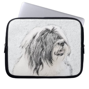 Housse Pour Ordinateur Portable Dessin de collie à oreilles - Joli art original de
