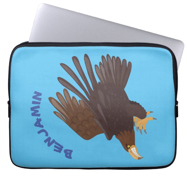 Housse Pour Ordinateur Portable dessin humoristique d'aigle royal (Devant)