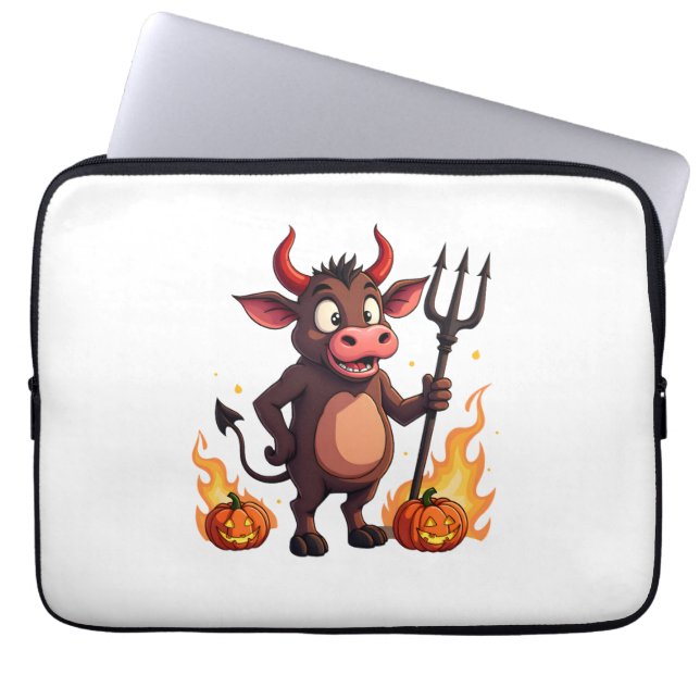 Housse Pour Ordinateur Portable Devil Cow Mischief (Devant)