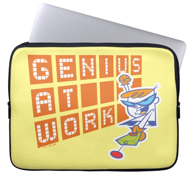 Housse Pour Ordinateur Portable Dexter "Le génie au travail" (Devant)