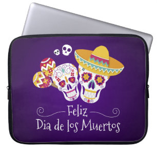 Housse Pour Ordinateur Portable Dia de los Muertos  Sleeve pour ordinateur portabl