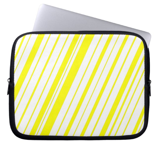 Housse Pour Ordinateur Portable Diagonal Stripe ~Jaune (Devant)