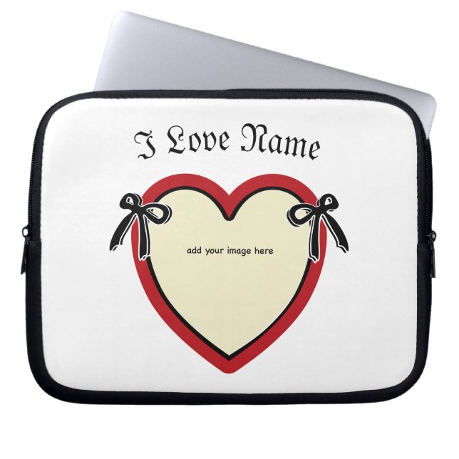 Housse Pour Ordinateur Portable Dingus Bows & Heart Personnalisé (Devant)
