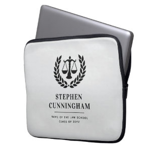 Housse Pour Ordinateur Portable Diplôme de droit moderne personnalisé