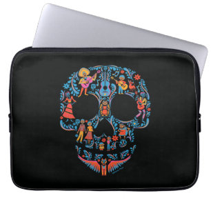 Housse Pour Ordinateur Portable Disney Pixar Coco   Crâne à sucre coloré