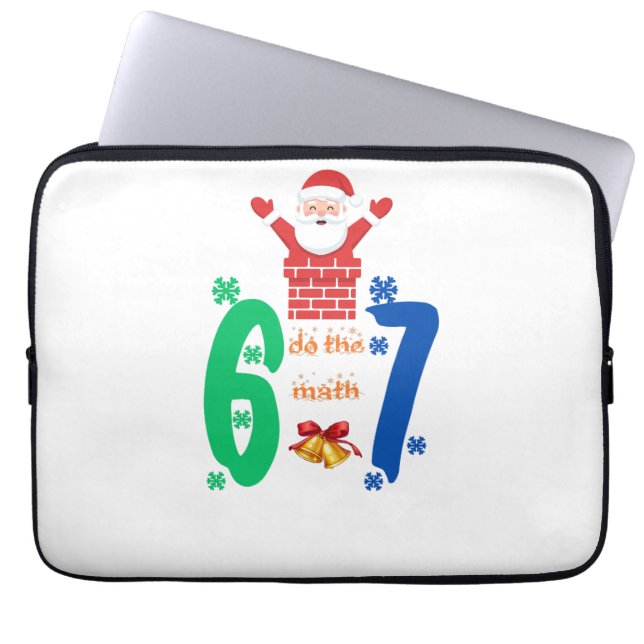 Housse Pour Ordinateur Portable Do The Math 67 Meme Christmas (Devant)