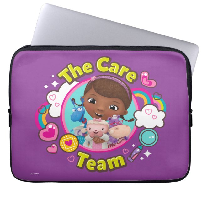 Housse Pour Ordinateur Portable Doc McStuffins | L'équipe de soins (Devant)