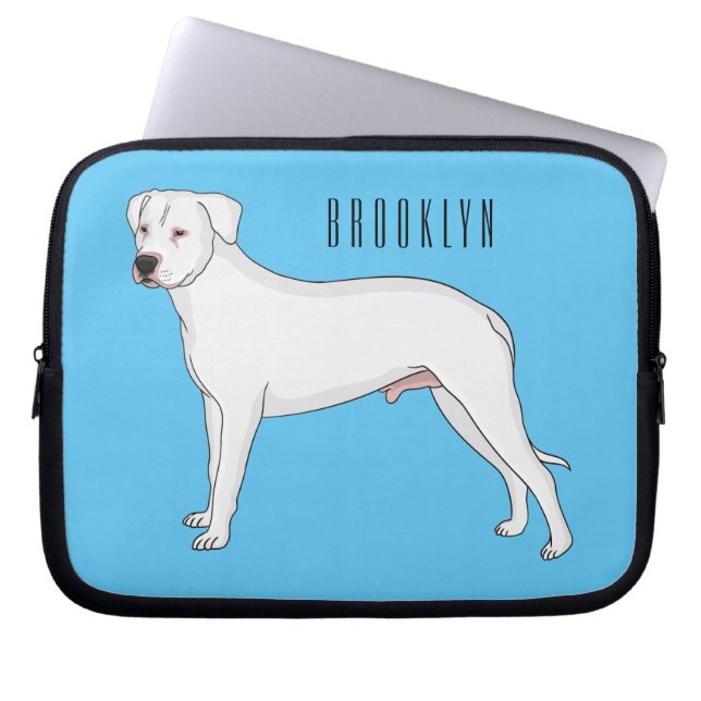 Housse Pour Ordinateur Portable Dogo argentino dessin animé pour chien (Devant)