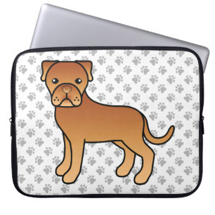 Housse Pour Ordinateur Portable Dogue De Bordeaux Chien De Dessin Animé Mignon
