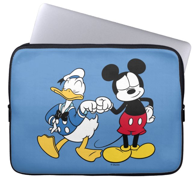 Housse Pour Ordinateur Portable Donald Duck & Mickey Poing Bump (Devant)